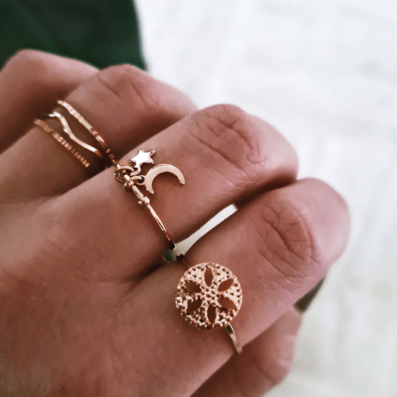 Lot de 3 Fine or rose Lot de 3 Fine or rose