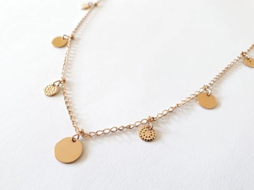 Collier long (sautoir) Berbère or rose