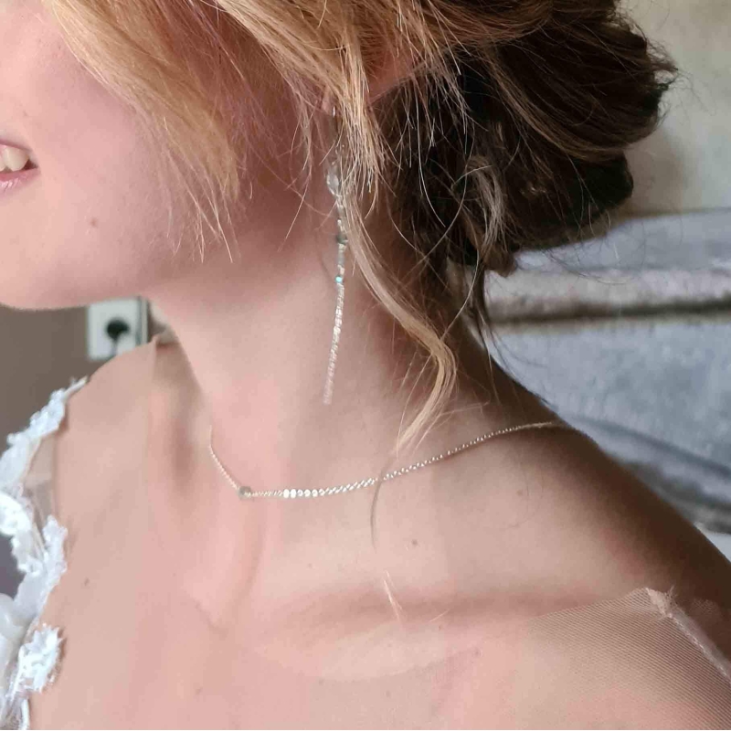 Collier long (sautoir ou bijou de dos) Victoria argent Collier long (sautoir ou bijou de dos) Victoria argent