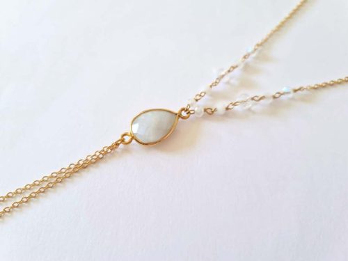 Collier long (sautoir ou bijou de dos) Victoria or