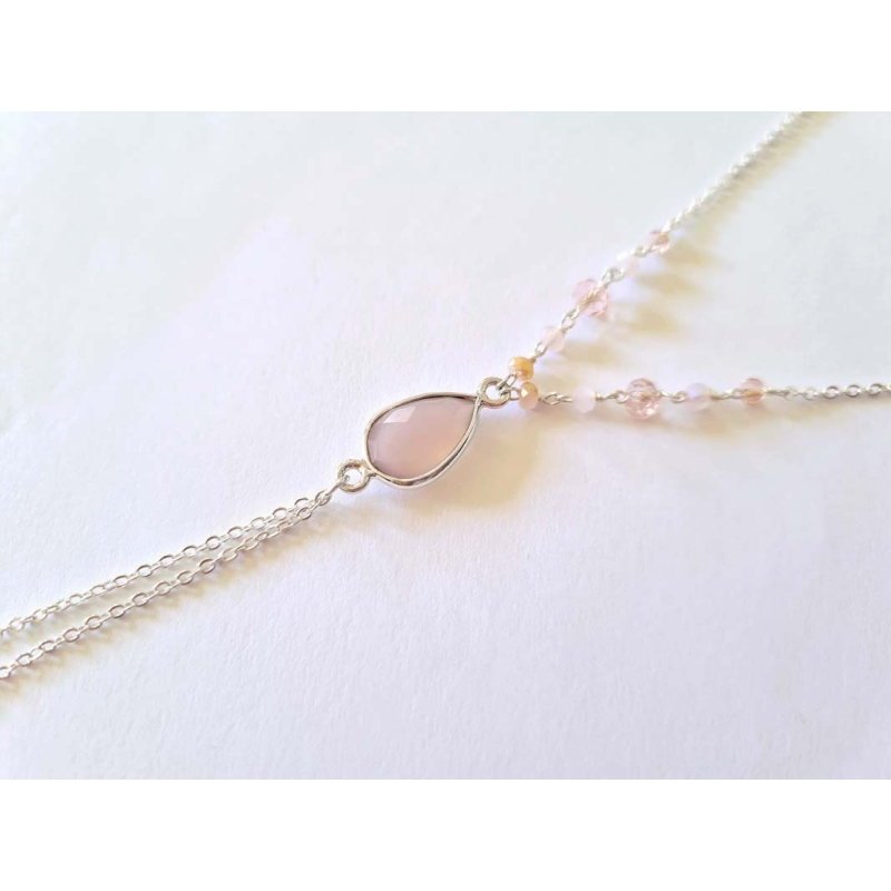 Collier long (sautoir ou bijou de dos) Victoria argent Collier long (sautoir ou bijou de dos) Victoria argent