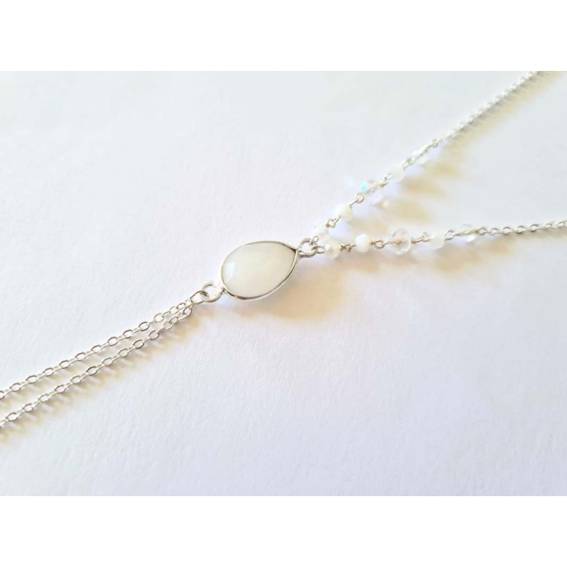 Collier long (sautoir ou bijou de dos) Victoria argent Collier long (sautoir ou bijou de dos) Victoria argent