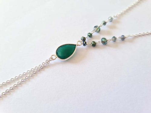 Collier long (sautoir ou bijou de dos) Victoria argent