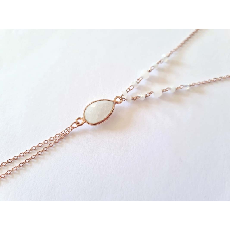 Collier long (sautoir ou bijou de dos) Victoria or rose Collier long (sautoir ou bijou de dos) Victoria or rose