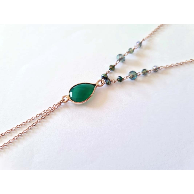 Collier long (sautoir ou bijou de dos) Victoria or rose Collier long (sautoir ou bijou de dos) Victoria or rose