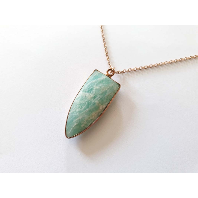Collier long Flèche or rose Collier long Flèche or rose