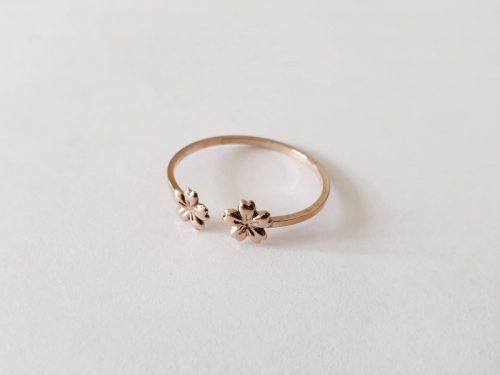 Bague Fleury or rose