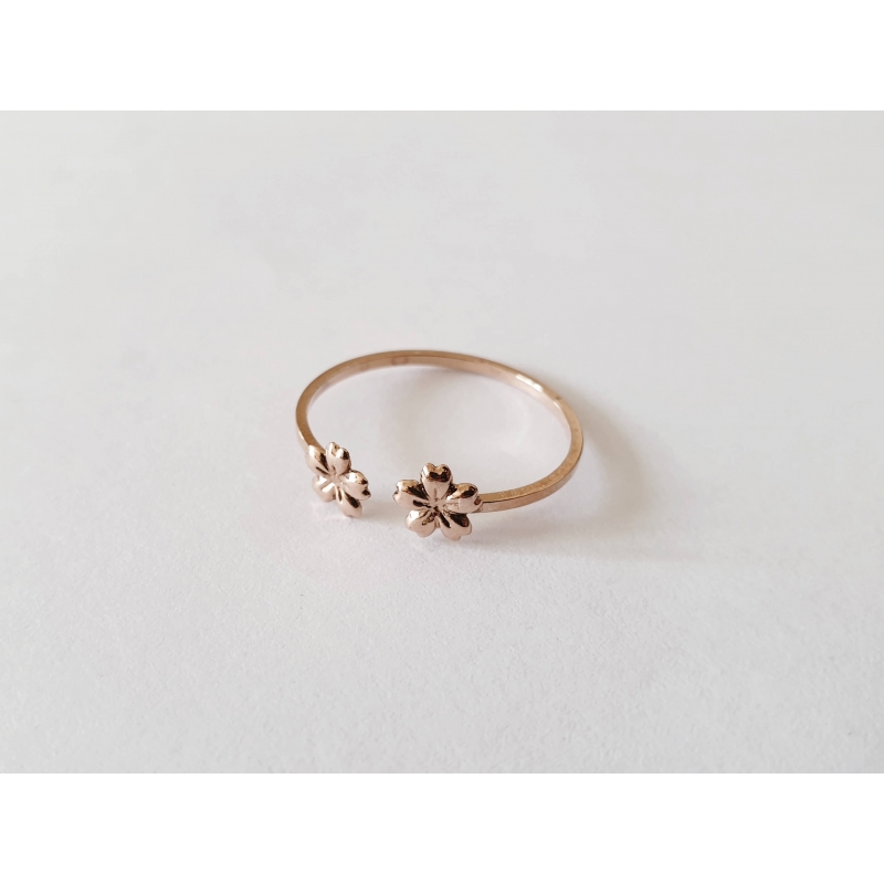 Bague Fleury or rose Bague Fleury or rose