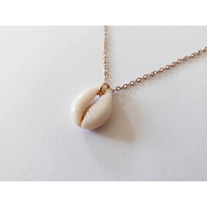 Collier Cauri naturel or rose Collier Cauri naturel or rose