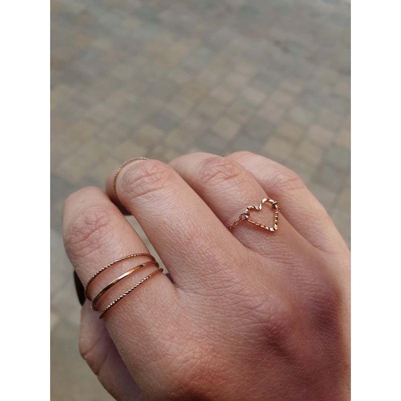 Bague Coeur or rose Bague Coeur or rose
