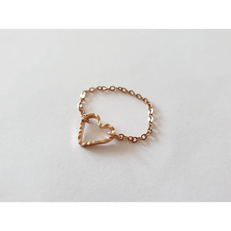 Bague Coeur or rose Bague Coeur or rose