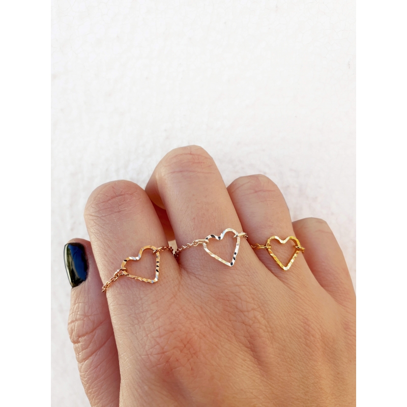 Bague Coeur or rose Bague Coeur or rose