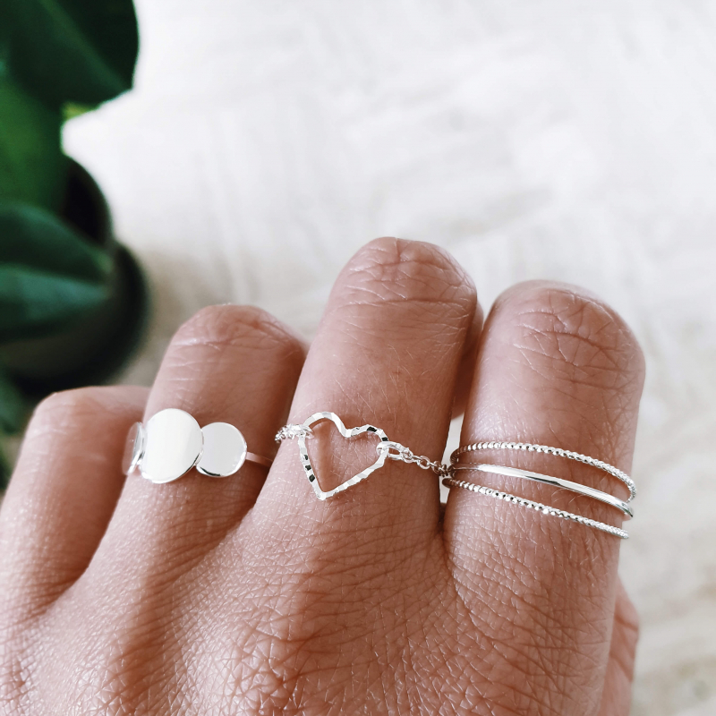 Bague Coeur argent Bague Coeur argent