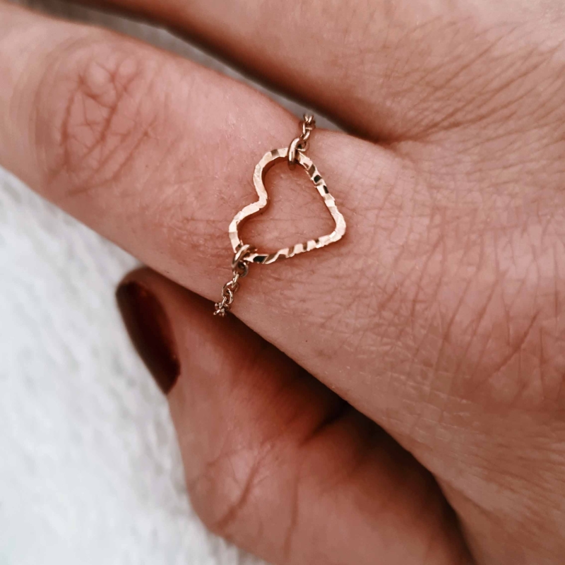 Bague Coeur or rose Bague Coeur or rose