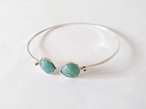 jonc Dual Stones argent