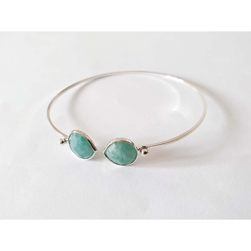 jonc Dual Stones argent jonc Dual Stones argent
