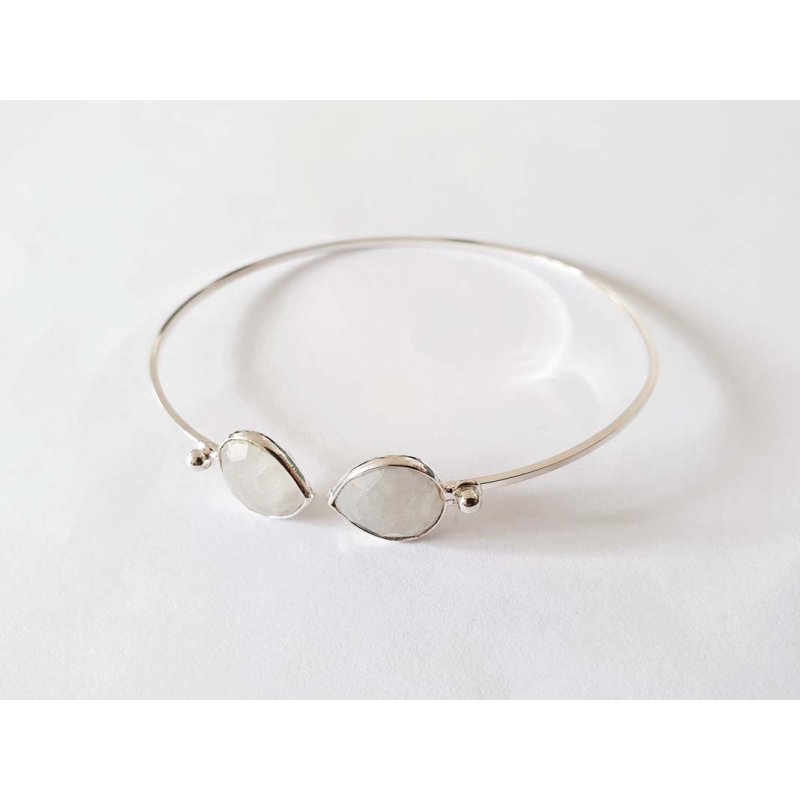 jonc Dual Stones argent jonc Dual Stones argent