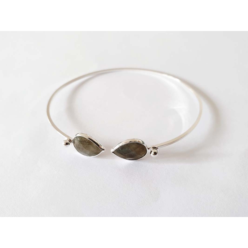 jonc Dual Stones argent jonc Dual Stones argent