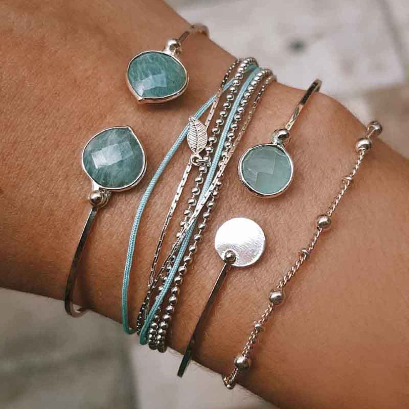 jonc Dual Stones argent jonc Dual Stones argent