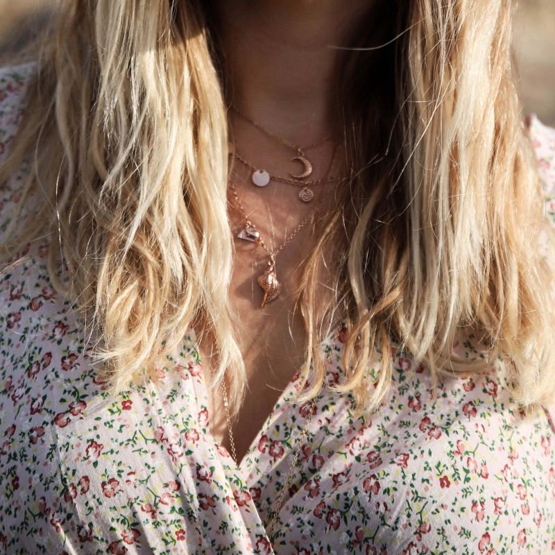 Collier Coquillage or rose Collier Coquillage or rose