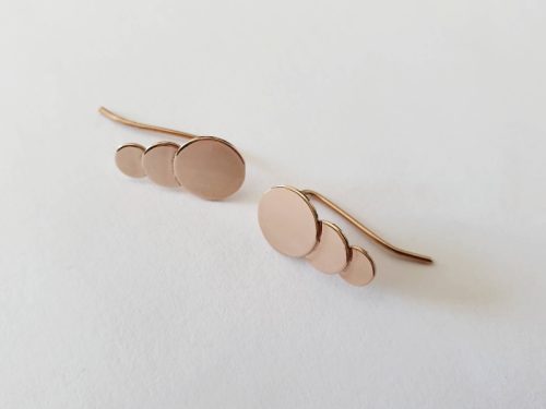 Boucles d'oreilles Comète or rose