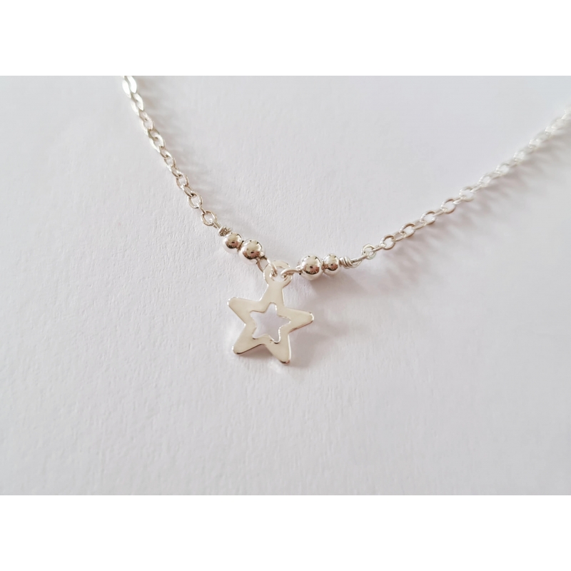 Collier Étoile argent Collier Étoile argent