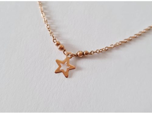 Collier Étoile or rose