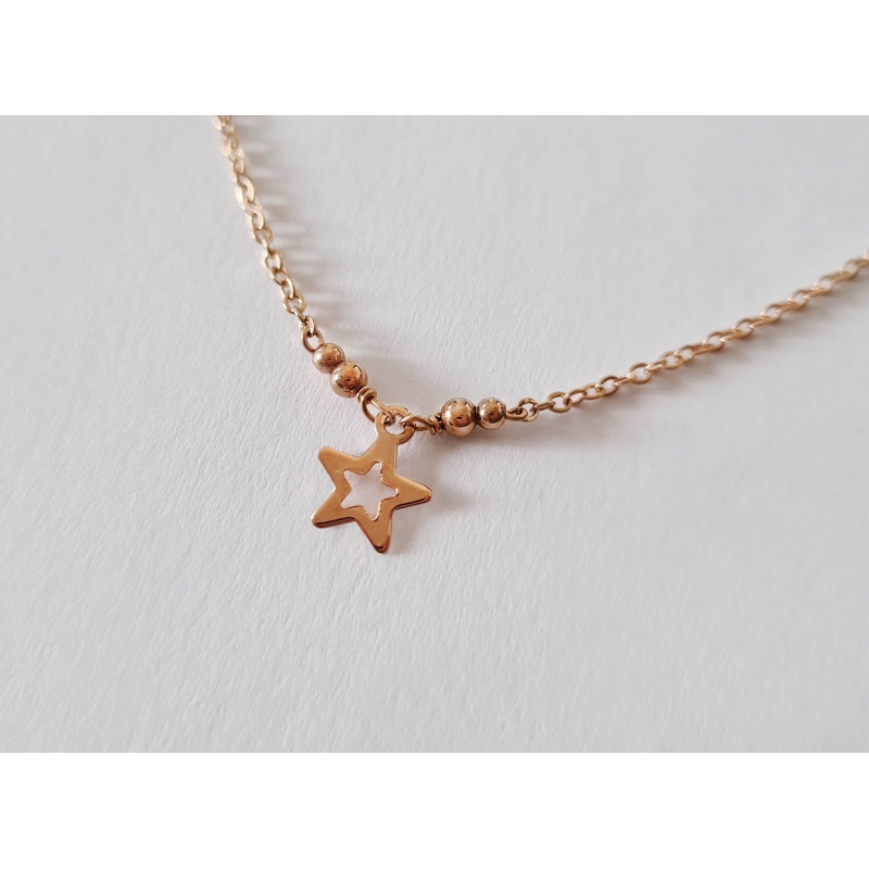 Collier Étoile or rose Collier Étoile or rose
