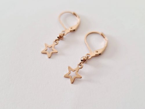 Mini boucles d'oreilles Étoile or rose