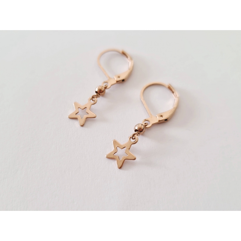 Mini boucles d'oreilles Étoile or rose Mini boucles d'oreilles Étoile or rose