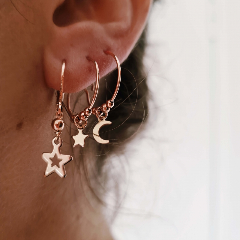 Mini boucles d'oreilles Étoile or rose Mini boucles d'oreilles Étoile or rose