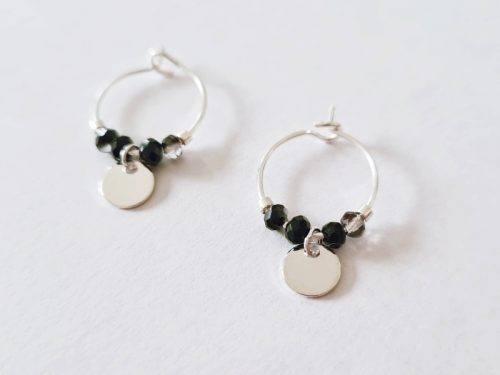 Mini Créoles Perlées argent