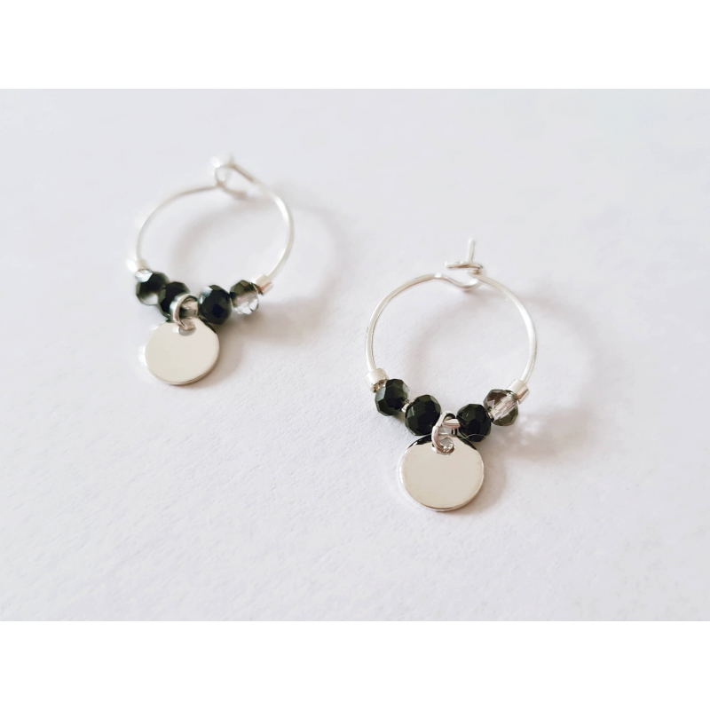 Mini Créoles Perlées argent Mini Créoles Perlées argent