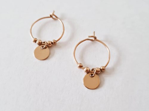Mini Créoles or rose