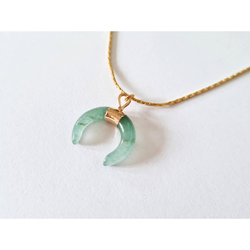 Collier Moon vert or Collier Moon vert or