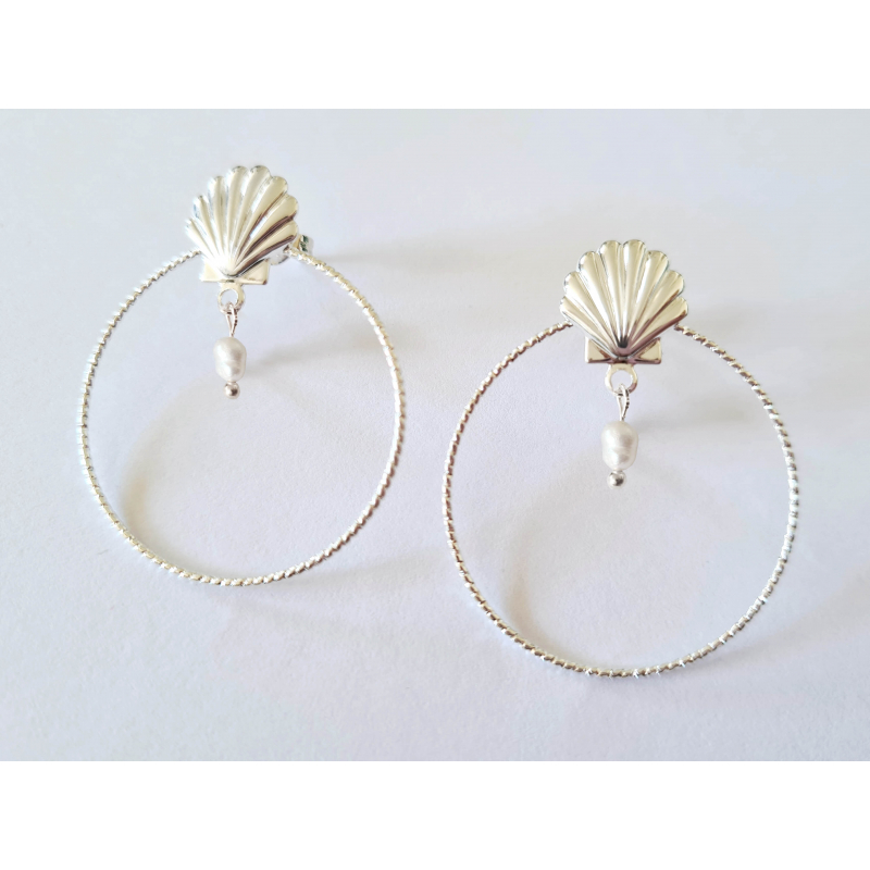 Boucles d'oreilles Ariel Grandes argent Boucles d'oreilles Ariel Grandes argent