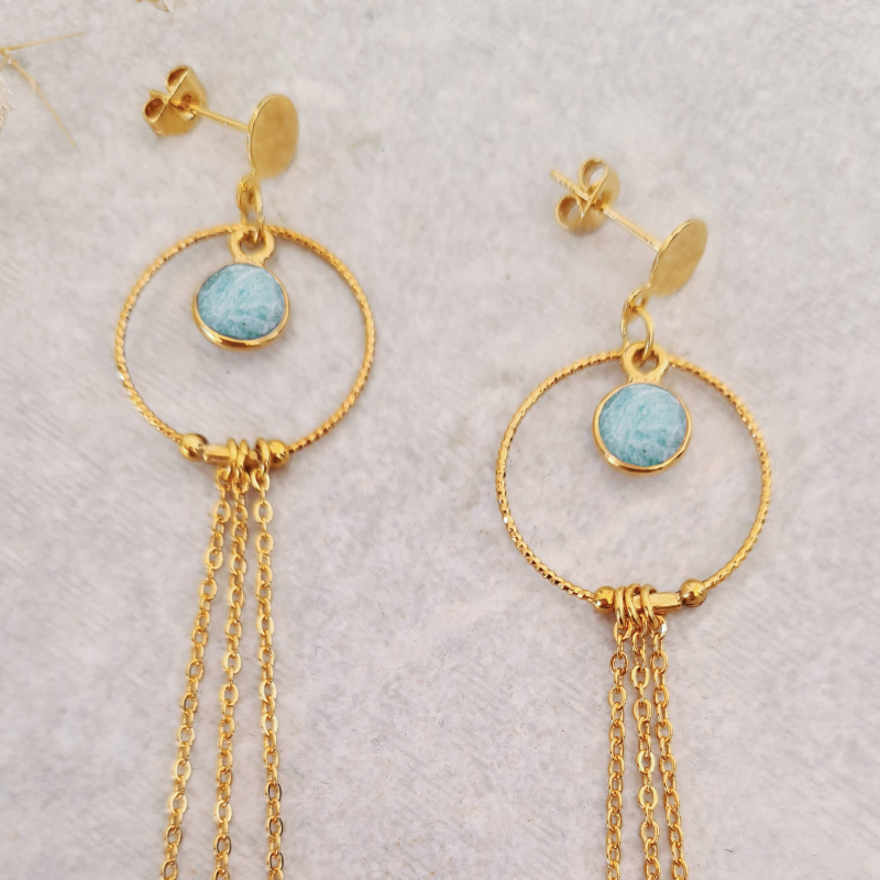Boucles d'oreilles Saturne or Boucles d'oreilles Saturne or