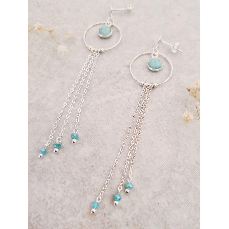 Boucles d'oreilles Saturne argent Boucles d'oreilles Saturne argent