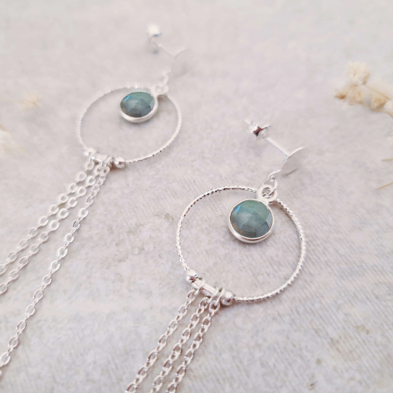 Boucles d'oreilles Saturne argent Boucles d'oreilles Saturne argent