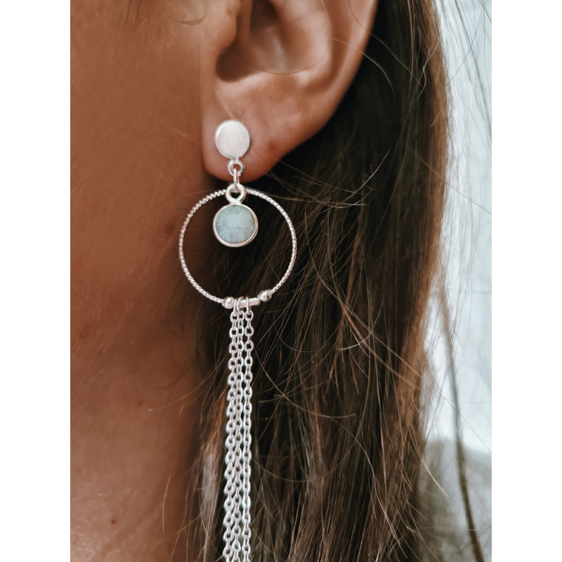 Boucles d'oreilles Saturne argent Boucles d'oreilles Saturne argent
