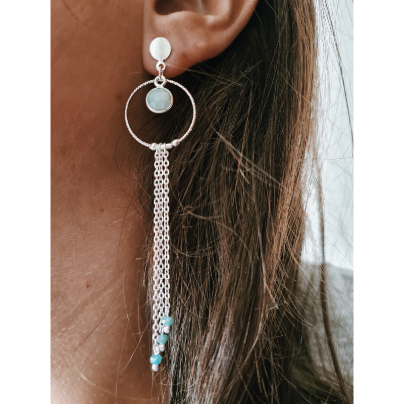 Boucles d'oreilles Saturne argent Boucles d'oreilles Saturne argent