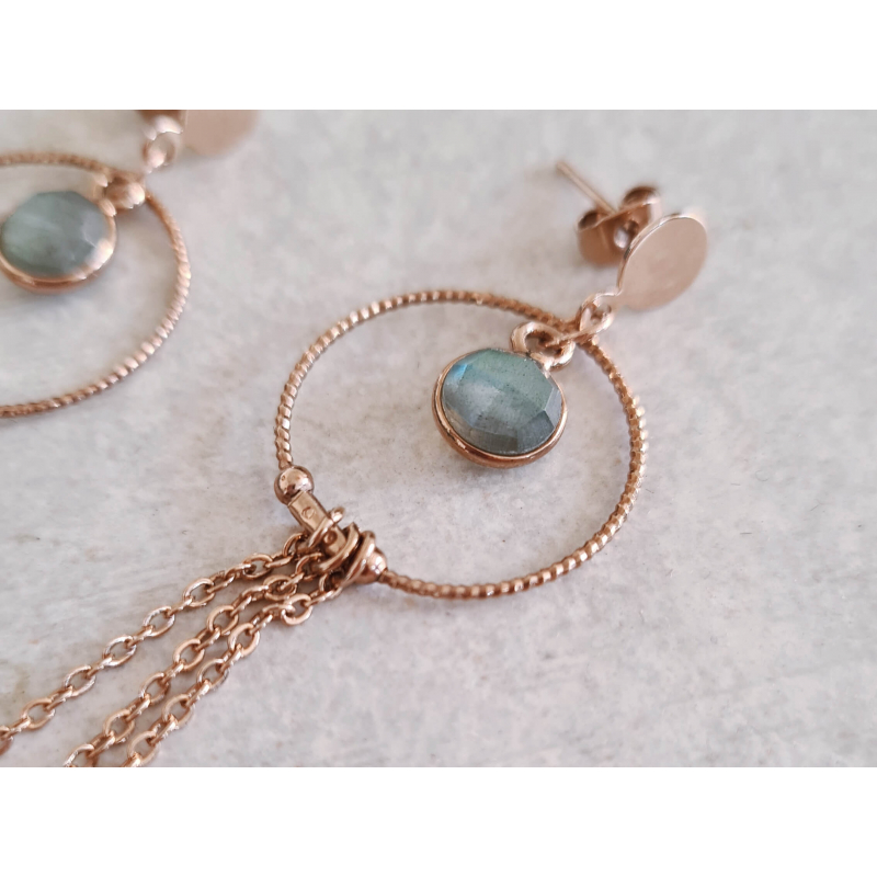 Boucles d'oreilles Saturne or rose Boucles d'oreilles Saturne or rose