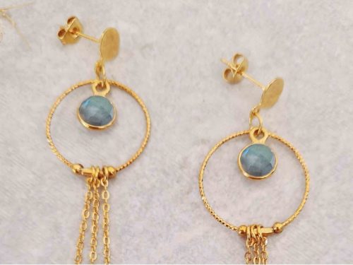 Boucles d'oreilles Saturne or